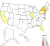 Diffusione del cognome Papaccio in U.S.A.